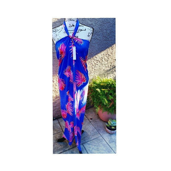 Tropical print strapless one piece - Picture 3 of 4